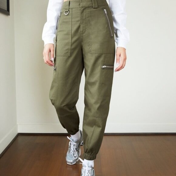 ✨ ARITZIA TNA Cargo Jogger Utility Cotton Twill Khaki Mossy Stone Green - Picture 1 of 15